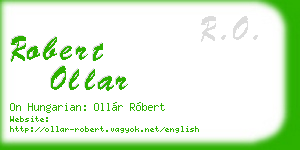 robert ollar business card